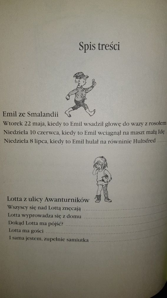 Ksiażka "Emil ze Smalandii" i "Lotta z ulicy Awanturników"