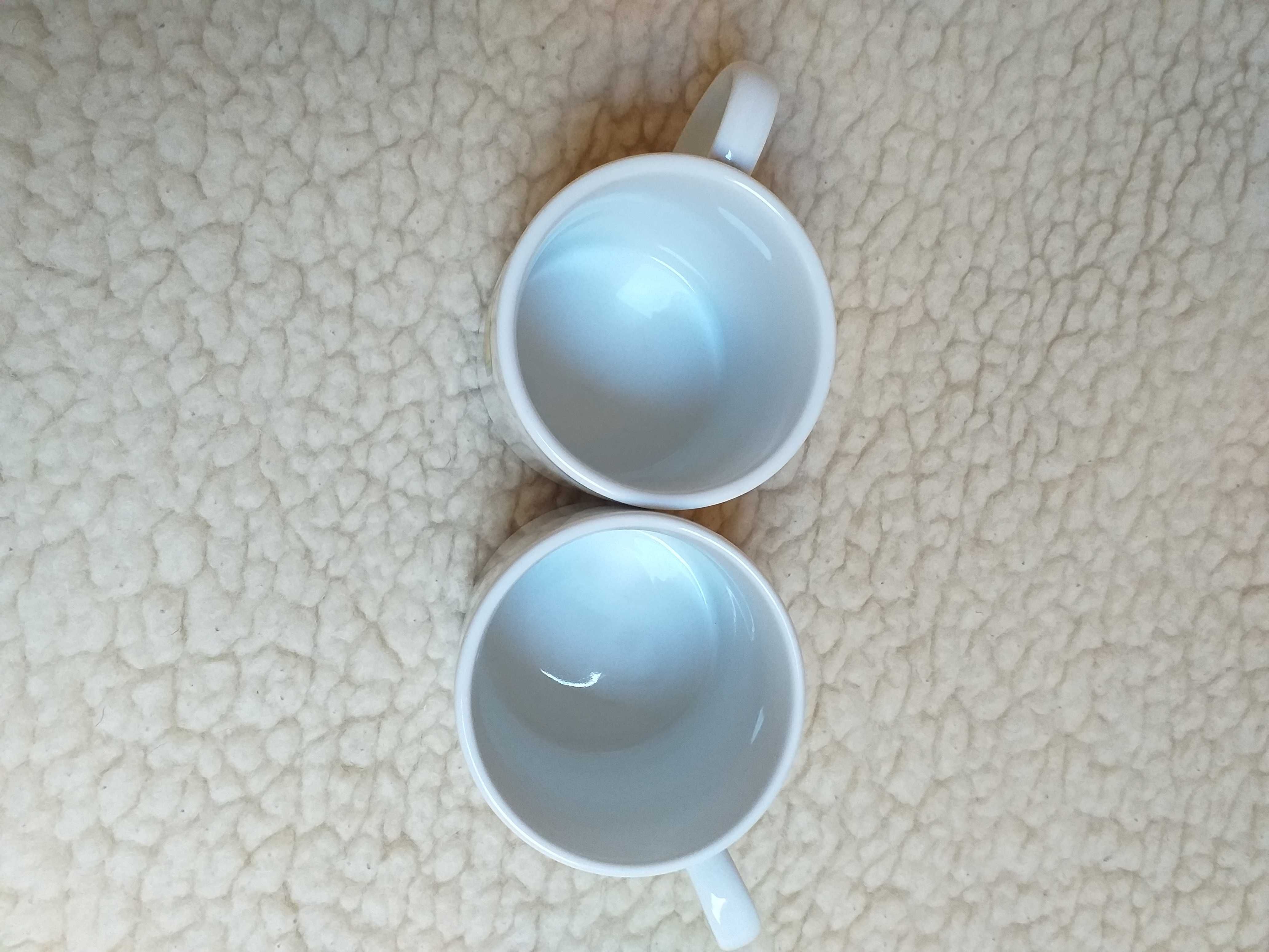 Kubek ceramiczny biały z nadrukiem Gorący kubek 2 sztuki