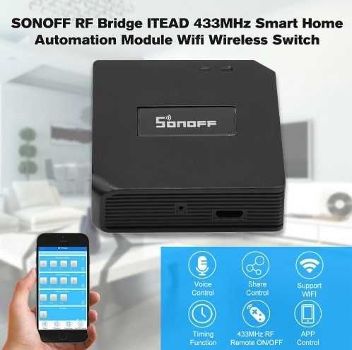 Sonoff Rf Bridge 433mhz Wifi Wireless - Suporte Alexa Google Home