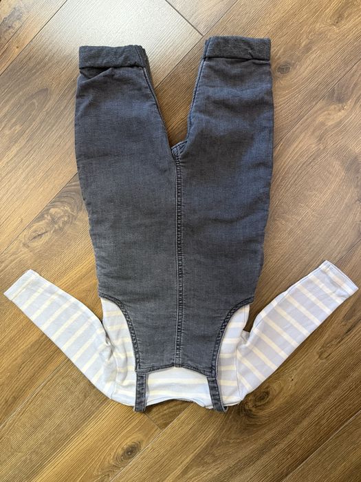Джинсовий комбінезон next, набір некст, джинси і боді