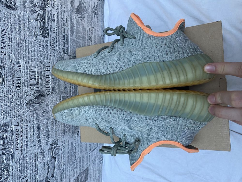 Adidas Yeezy Boost 350 V2 Desert Sage szare sneakersy