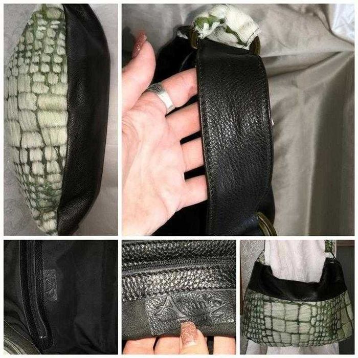 Шкіряна сумка у стилі Roberto Cavalli (Італія) 100% шкіра, хутро