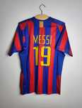 FC Barcelona 2005/2006 Koszulka Domowa #19 Messi Paski Vintage Męska M