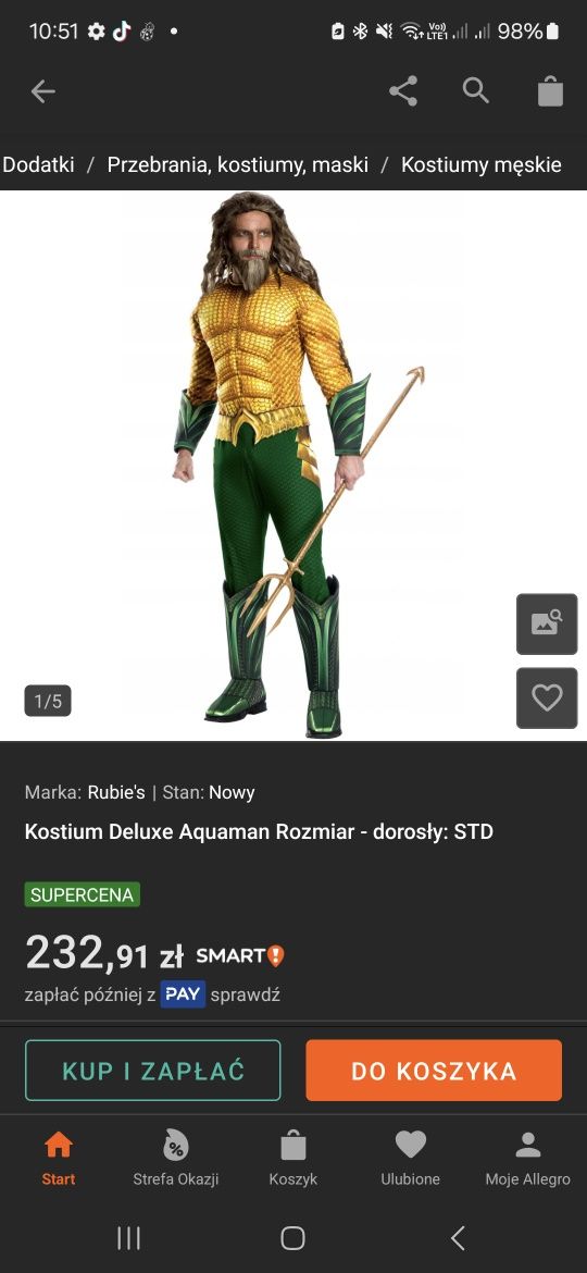 Strój super aquamana