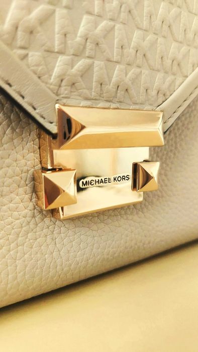 Torba listonoszka beżowa Michael Kors Whitney Light Sand jak nowa!