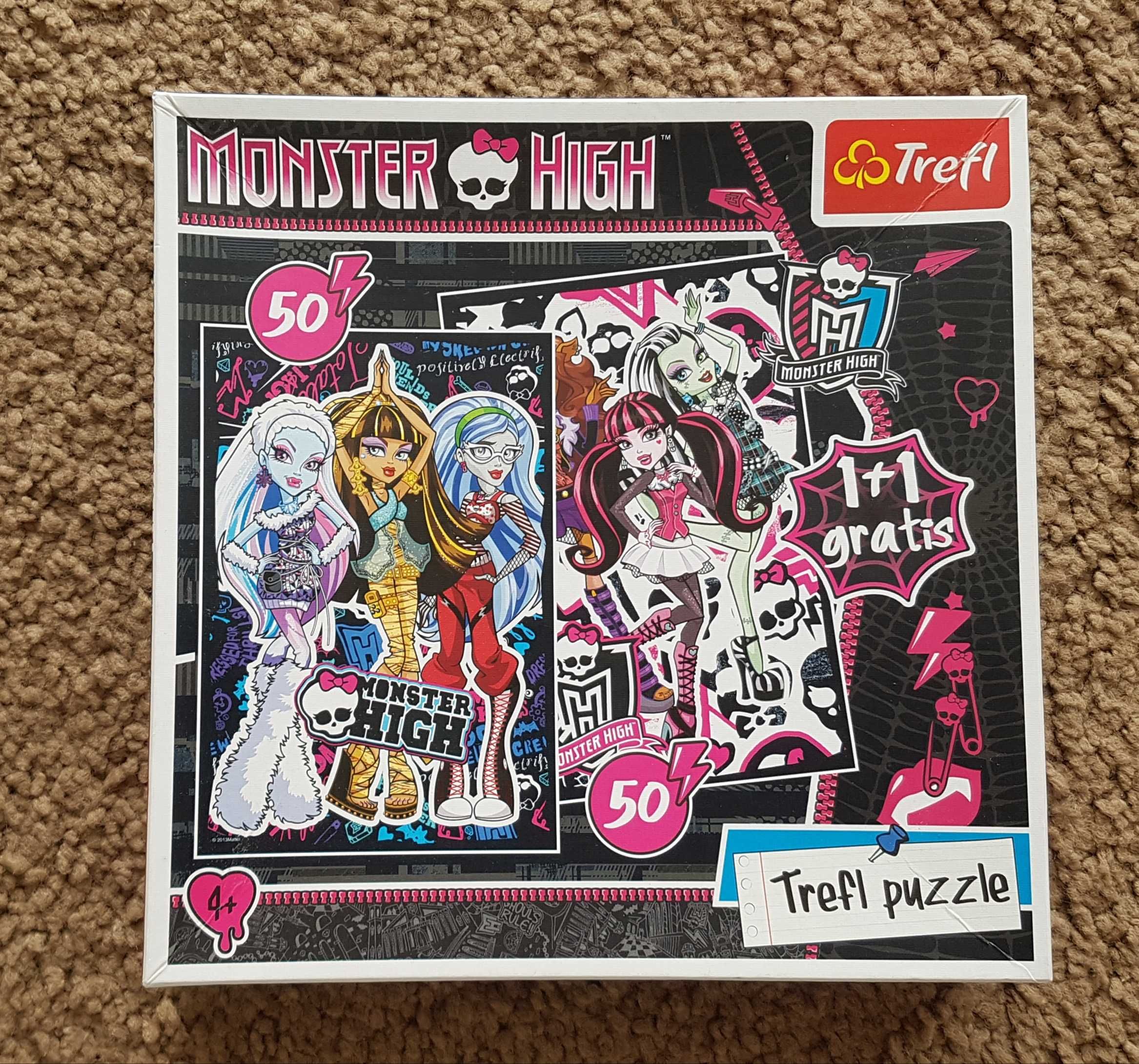 Puzzle Monster High, 2w1, 50 elementów, Trefl, od 4 lat