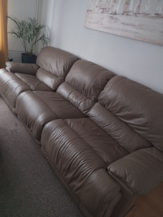 Narożnik z f relaks Skóra naturalna