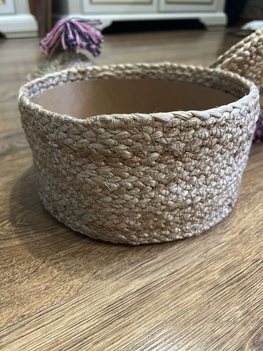 Набір джутових кошиків з кришками ціна за все