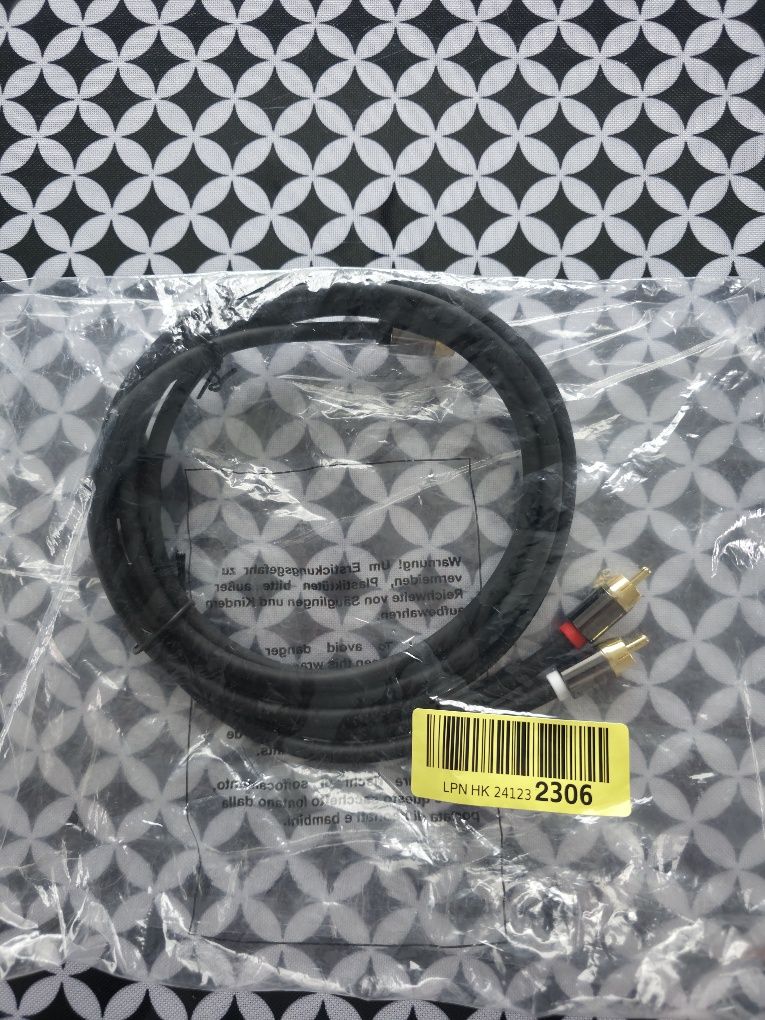 deleyCON Cinch RCA Kabel Y Cyfrowy Pozłacane Złącza RCA na 2x RCA