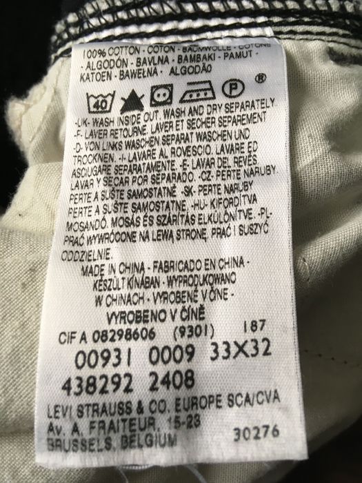 Czarne bojówki LEVIS