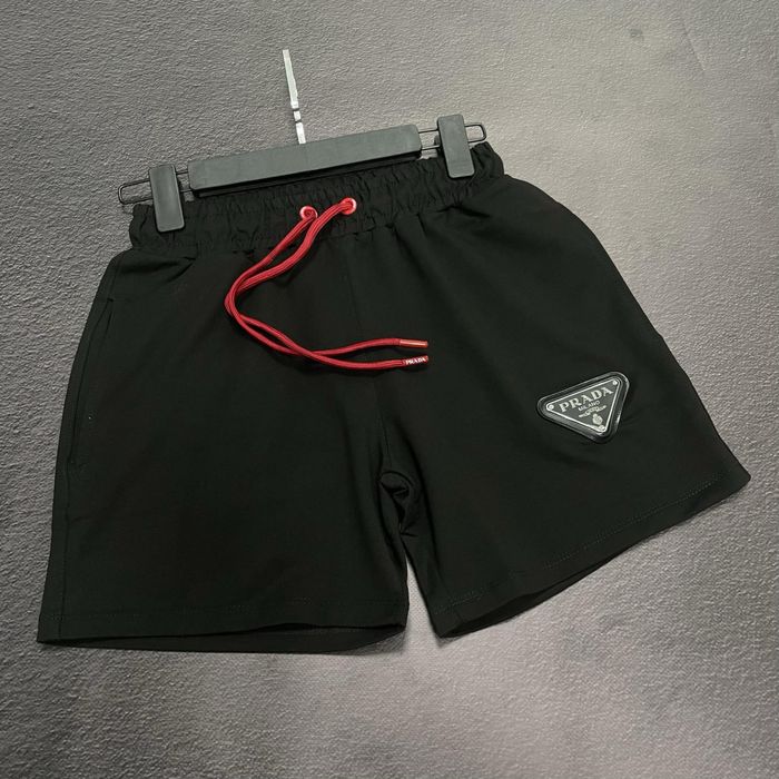 ЛИКВИДАЦИЯ СКЛАДА -60% Женские спортивные шорты Prada черные хлопок