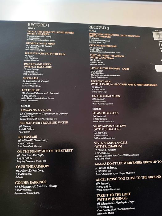 Willie Nelson Evergreens vinil raro excelente estado