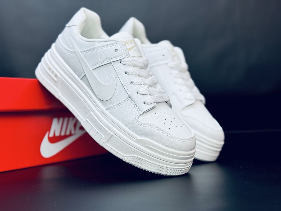 Nike Air Force White кросовки белые женские Найк Форс Осенние Топ