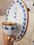 Świecznik porcelanowy wałbrzych kinkiet z porcelany vintage