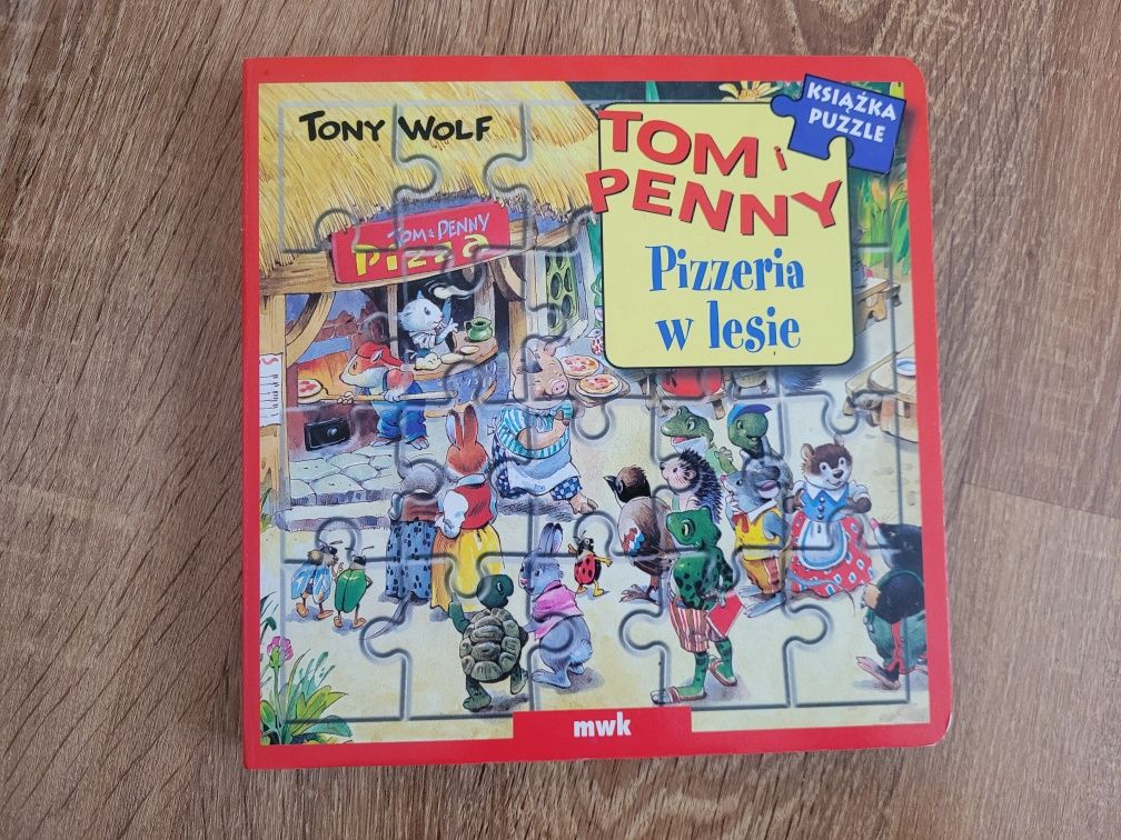 Tom i Penny pizzeria w lesie książka-puzzle