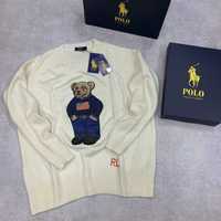 LUX COLLECTION! Жіночий оверсайз светр Polo Ralph Lauren білий колір