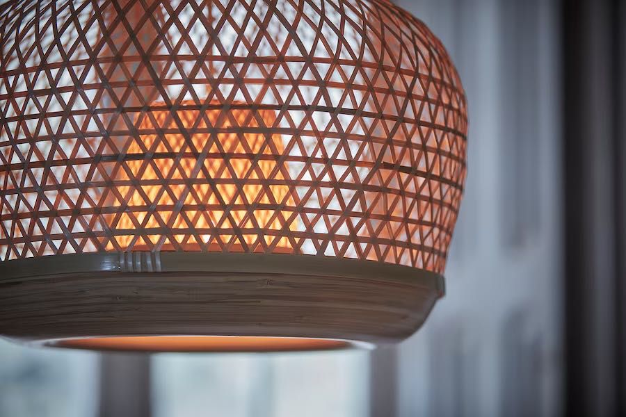 Lampa wisząca, bambus/wykonano ręcznie, 45 cm