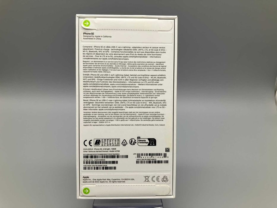 Iphone SE 2022 128Gb Midnight Model A2783 Neverlock Новий Запакований