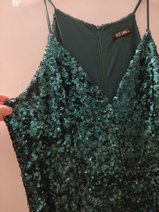 Sukienka pokryta cekinami, karnawał, sylwester