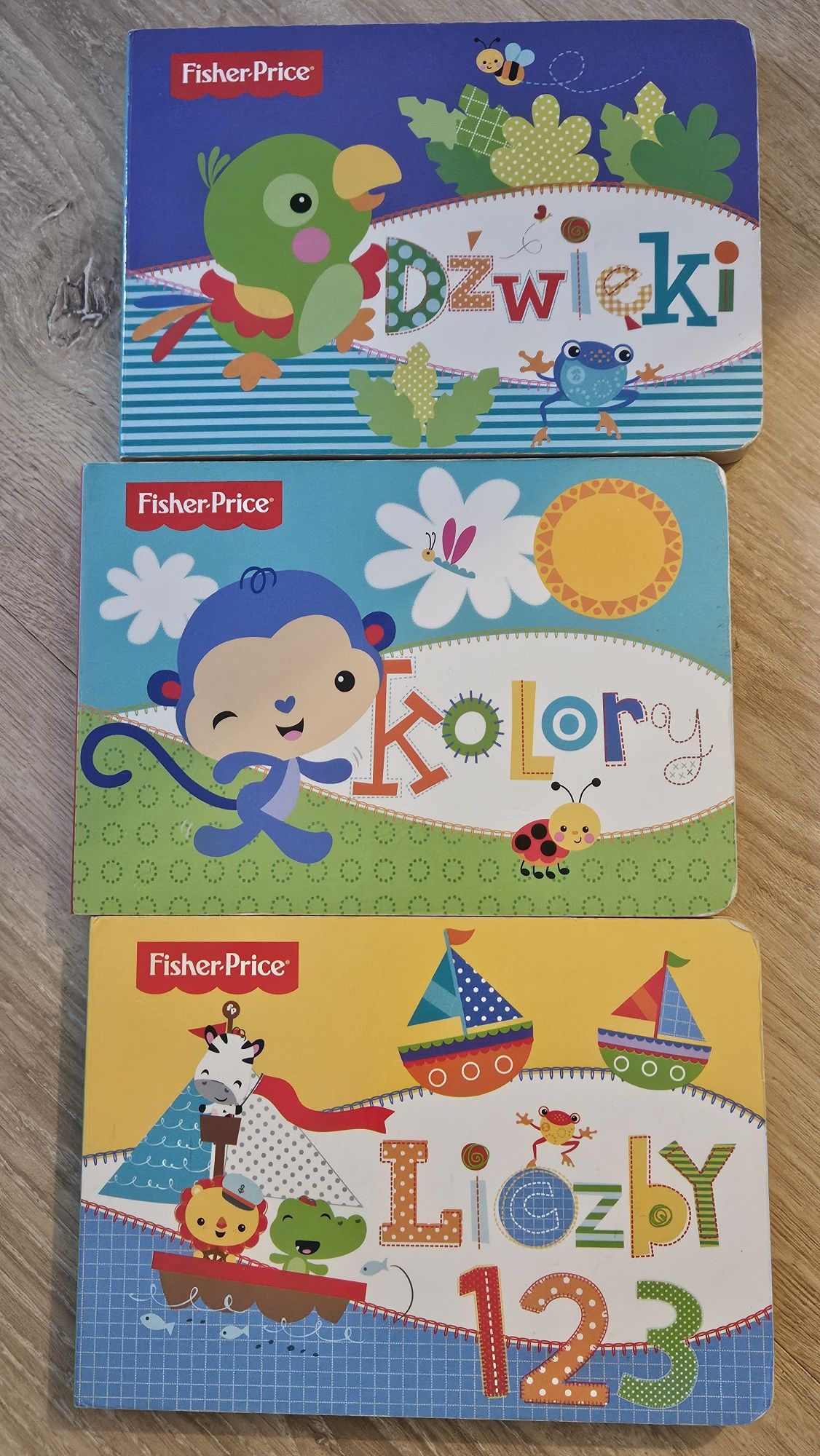 3 Książeczki Fisher price