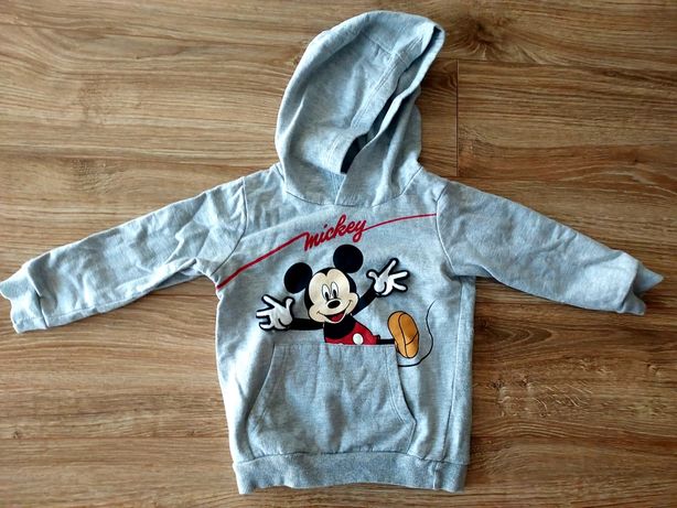 Bluza chłopięca z kapturem kangurka 98 Mickey Mouse