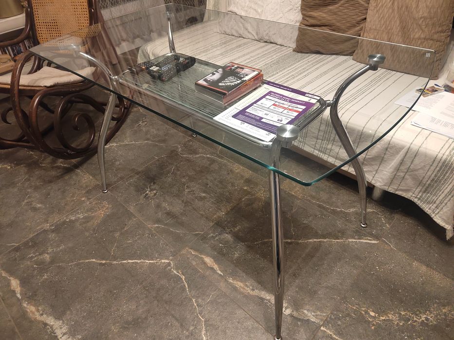 Stół szklany 70x125 cm