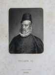 Rei Filipe I de Portugal e II de Espanha gravura Charles Geoffroy