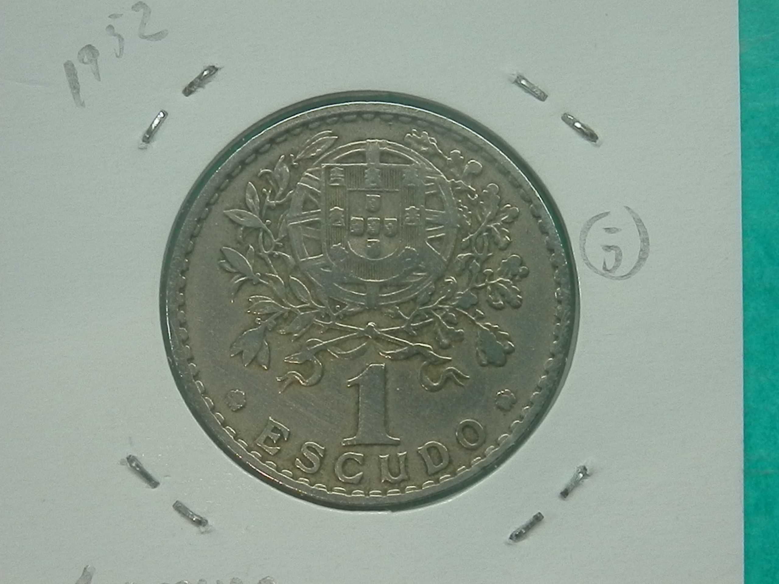 1313 - República: 1 escudo 1952 alpaca, por 1,60