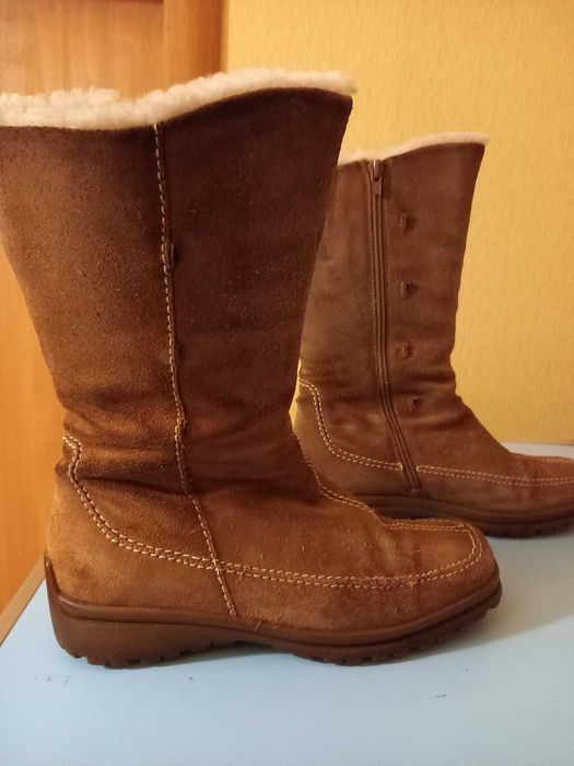 Чоботи замшеві зимові з натуральним хутром