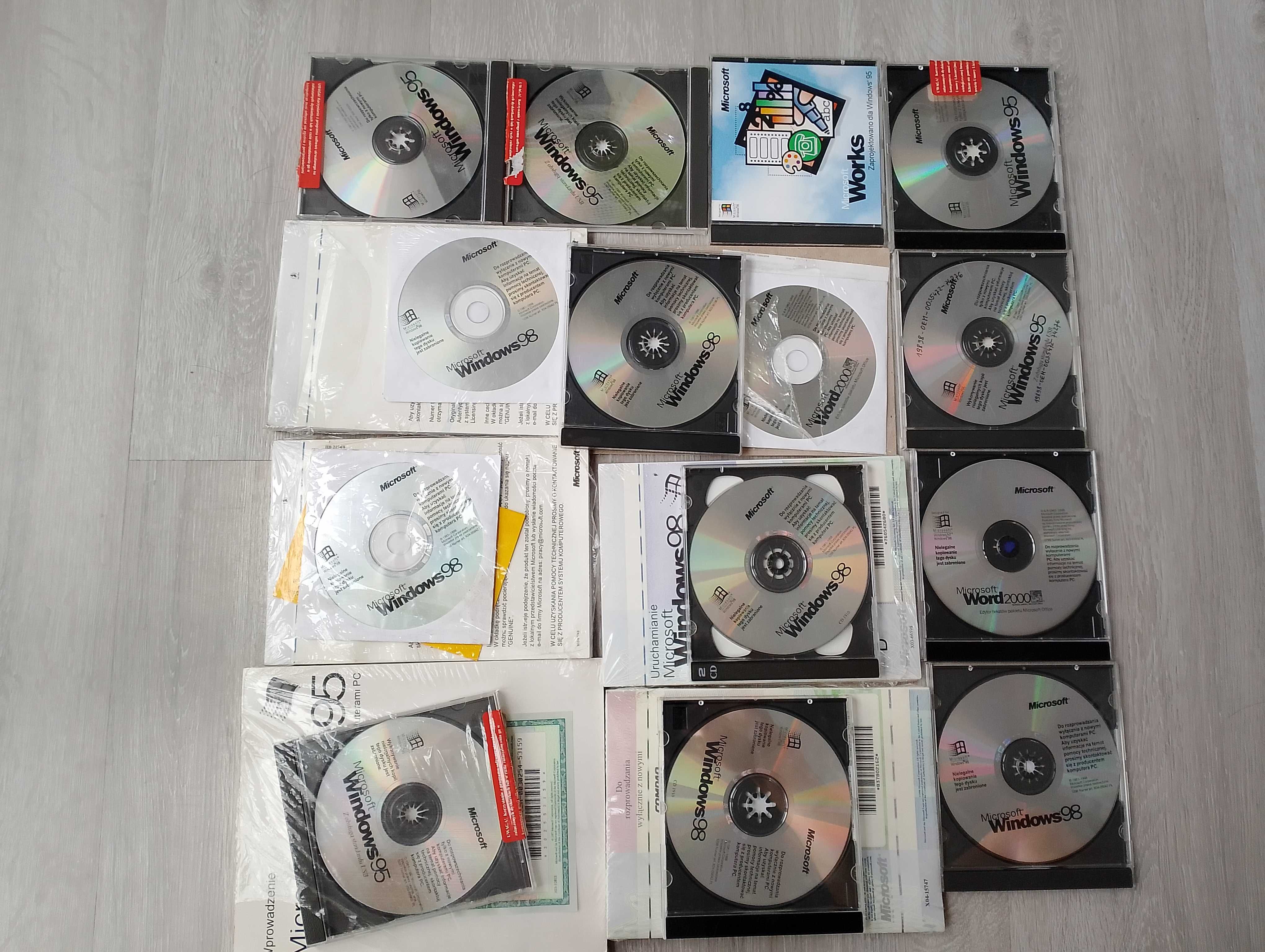 Windows 95 windows 98 word2000 works