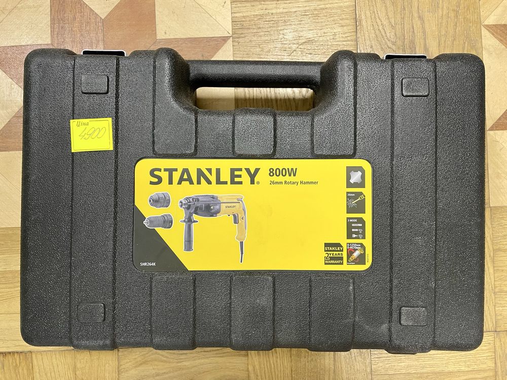 Перфоратор сетевой STANLEY SHR264K: SDS+, P= 800Вт. J= 3,4Дж, 3 режима