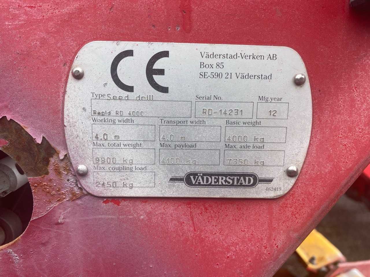 Сівалка Vaderstad Rapid 400C XL 2012