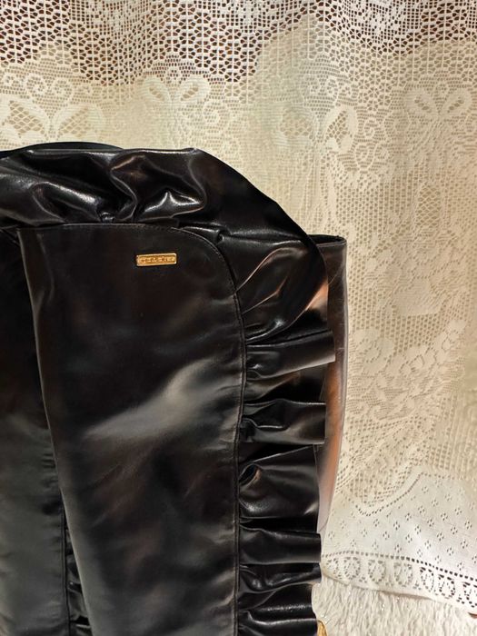 Botas de luxo em pele genuína Tamanho 37