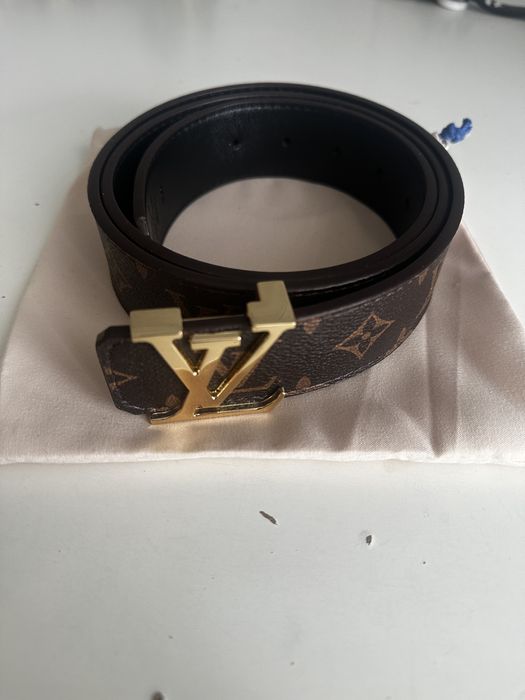 Pasek marki Louis Vuiton złota klamra