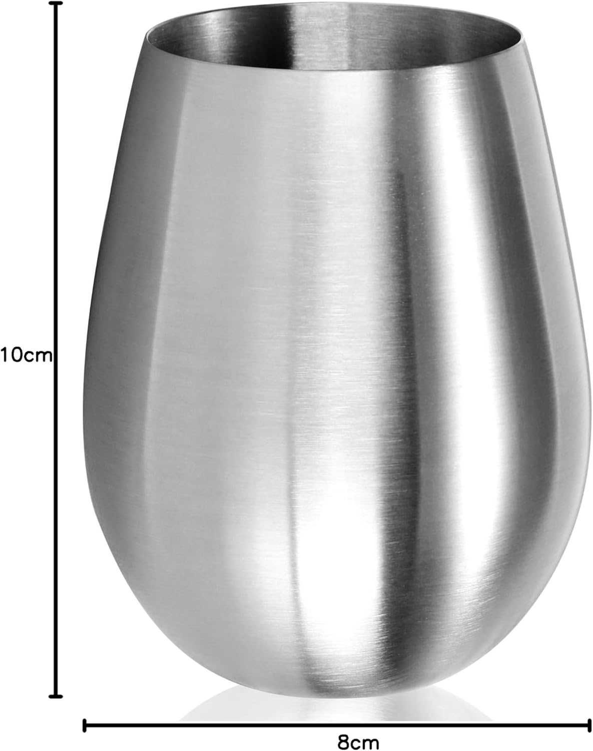 COM-FOUR dwa Kieliszki | Kubki | Kubek do wina 500 ml stal nierdzewna
