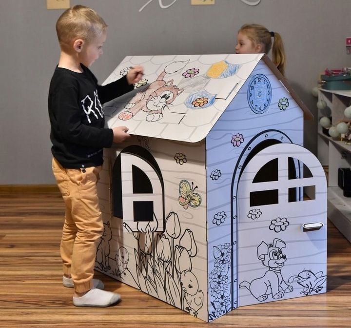Domek Kolorowanka Do Malowania Kolorowania Xxl