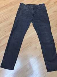 Spodnie dżinsy jeans h&m czarne męskie 32/32