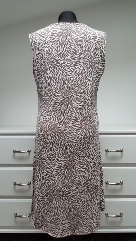 Bawełniana sukienka z kremowa z brązowym printem rozm. 44(XXL)