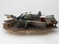 Model samolotu BF109E w skali 1/72 na Displeju