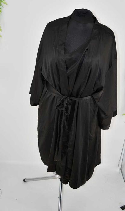 Satynowa koszulka nocna + szlafrok Bonprix 52/54