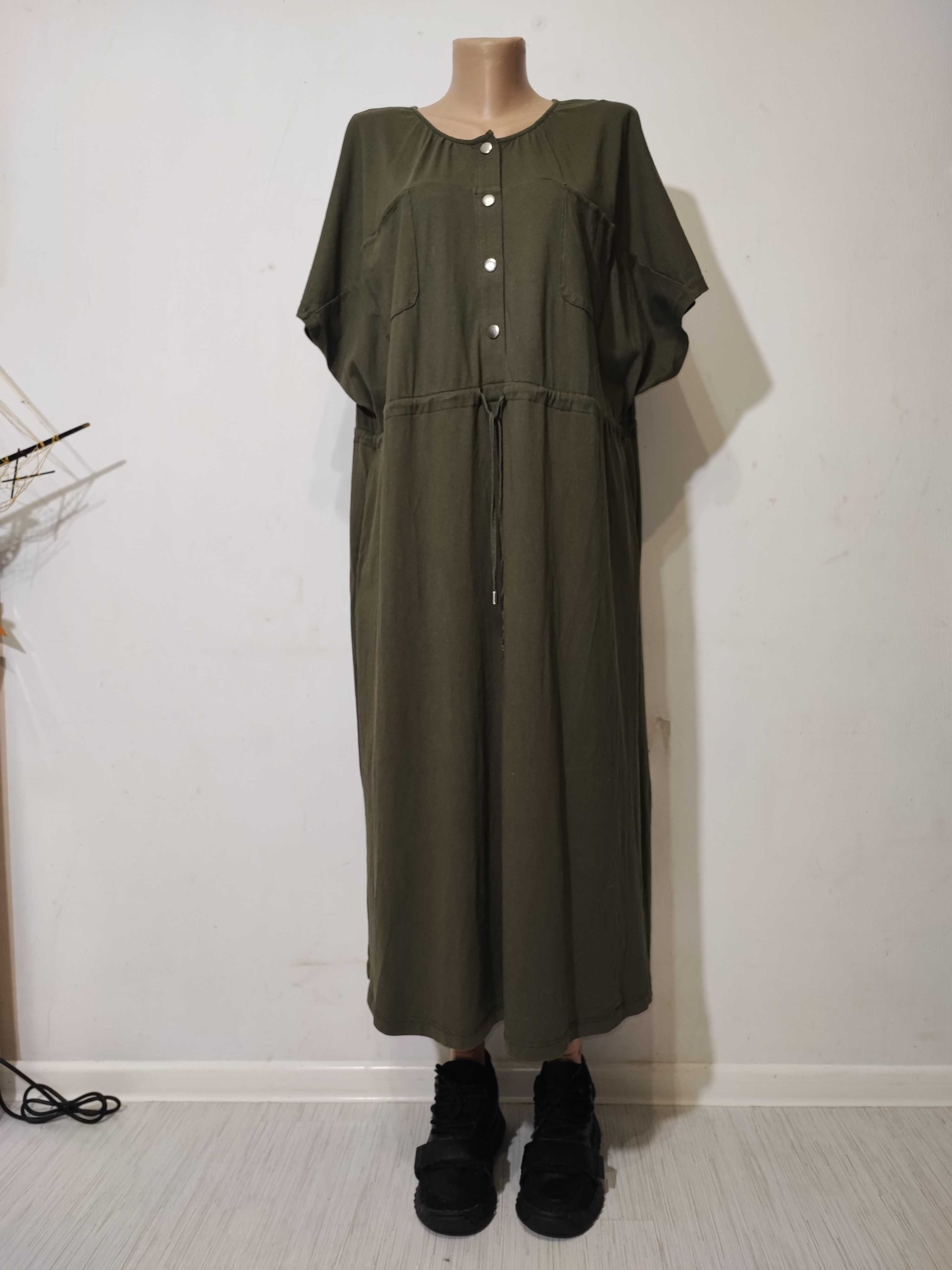 Сукня M&S 16р XL плаття міді довга хакі