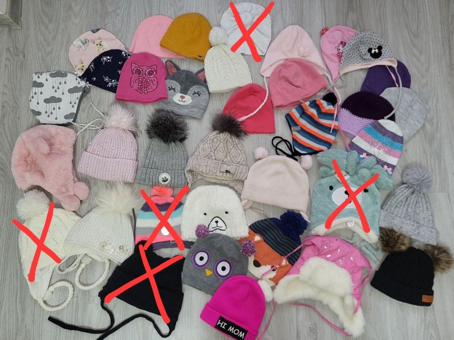 Демісезонна шапка, зимова шапка на дівчинку 6 міс-2 роки