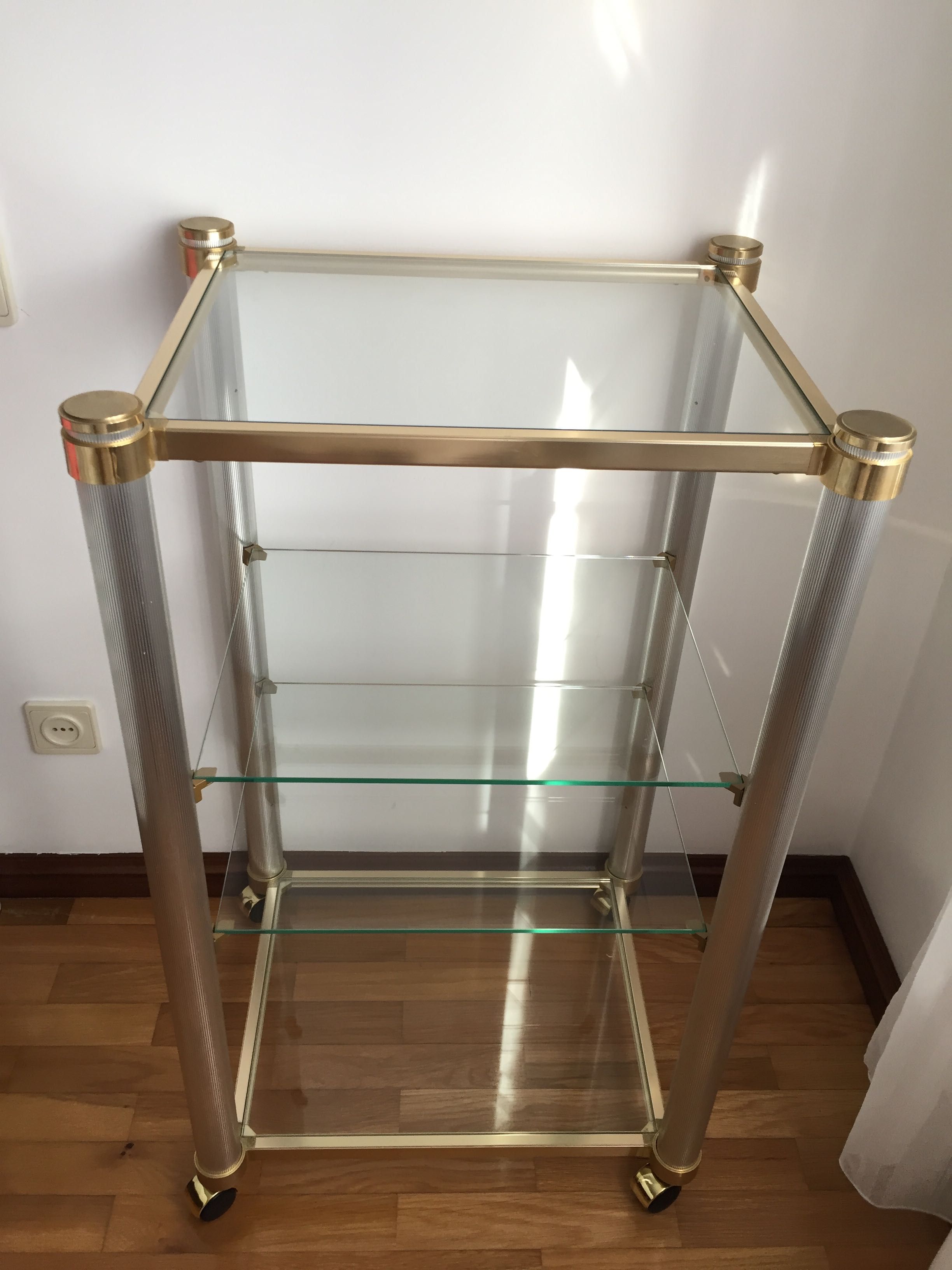 Mesa de vidro Pierre Vandel Paris em bom estado
