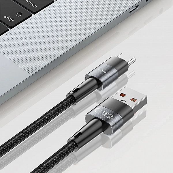 Kabel Tech-Protect UltraBoost Usb-c / Usb-a 66w 6a 0.25m - szary