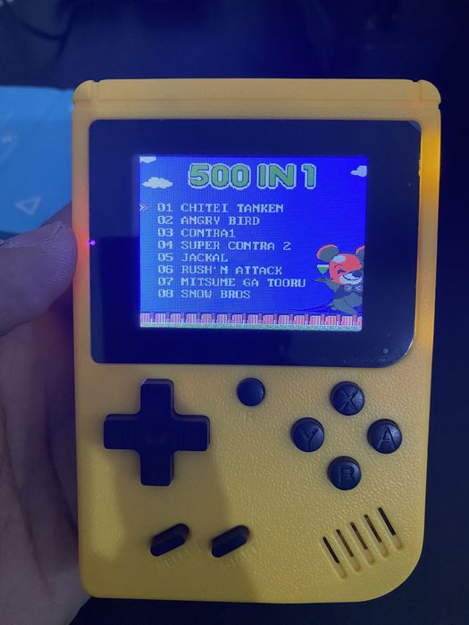 Mini video game 500 Jogo Super mario Contra