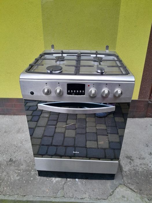 Газові плити привезені з Європи 50-60см. Білі і нержавійки.