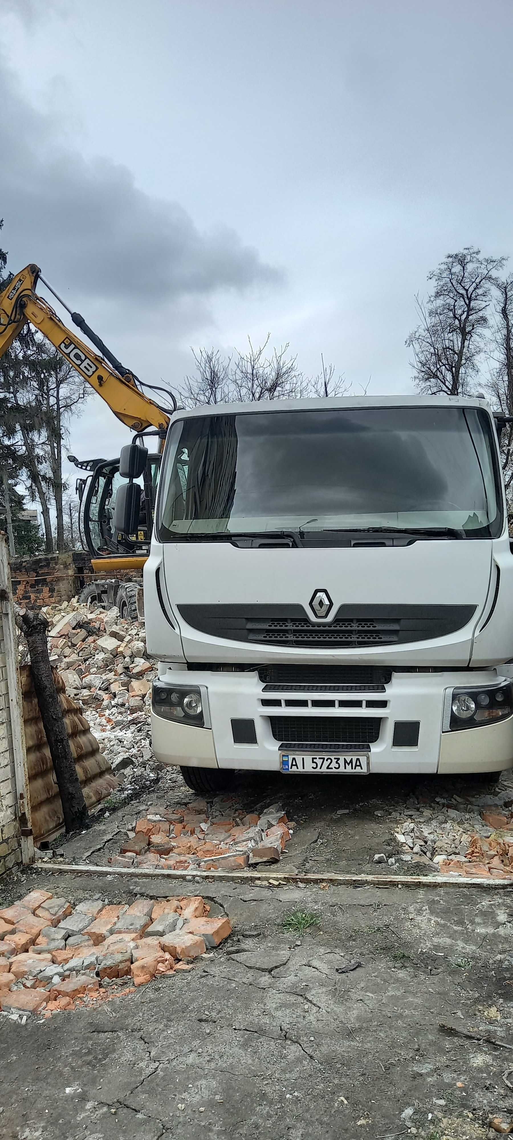 Вивіз будівельного сміття, хламу, снігу, гілок. Послуги вантажників.