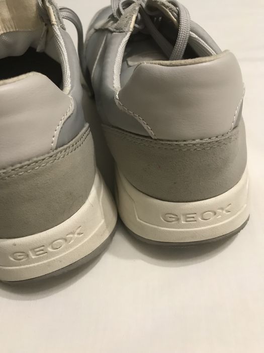 Geox respira sneakersy skórzane szare lekkie. R.39,5