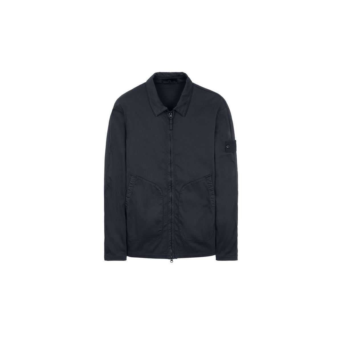 Сорочка STONE ISLAND 112F2 Lyocell Satin Ghost Piece Jacket Black