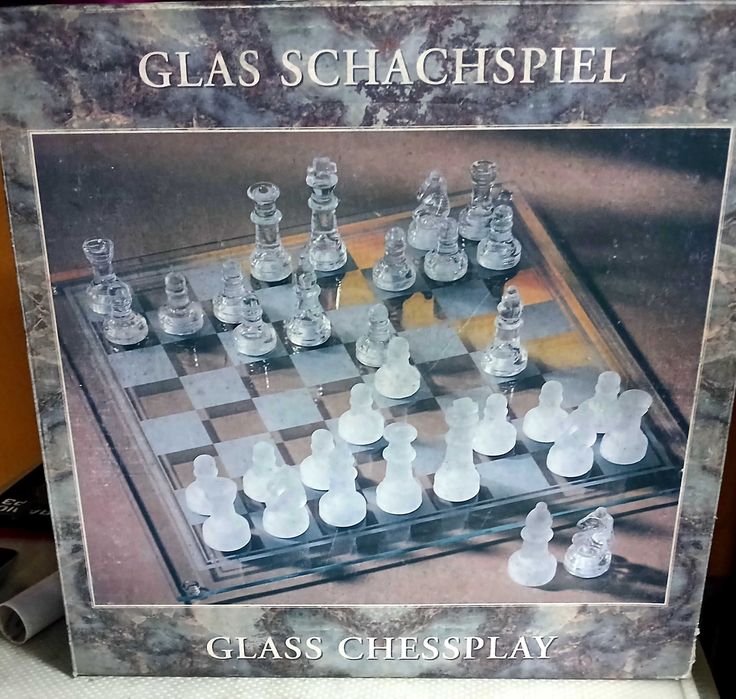 Jogo de Xadrez em Vidro
